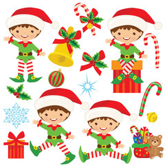 Christmas elf vector illustration