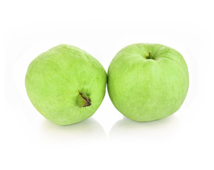 Guava fruit on white background