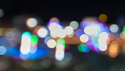 Abstract circular bokeh background of light