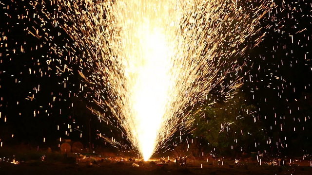 Beautiful Volcano firework 