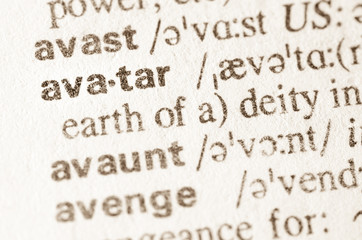 Dictionary definition of word avatar
