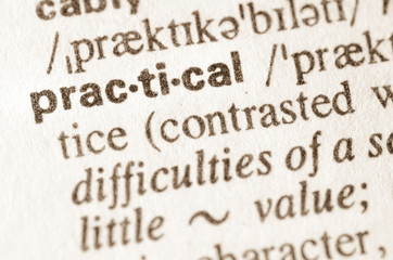 Dictionary definition of word practical