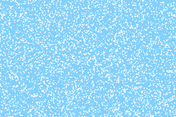 Snowflakes on blue background. Chaotic dotted pattern for Christmas and New year design.