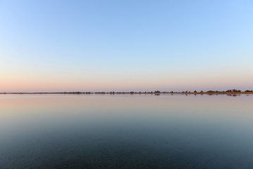 Beautiful sunrise over calm sea