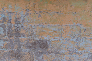 Wall fragment with attritions and cracks