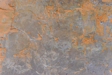 Wall fragment with attritions and cracks
