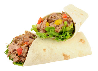 Pulled Pork And Salad Wraps