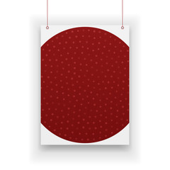 Chistmas Poster hanging on white Background