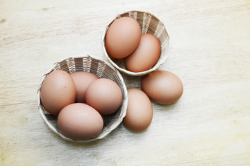 eggs in basket for cook