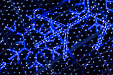 winter holiday street decoration with led rope lights 