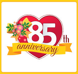 colorful marriage anniversary logo