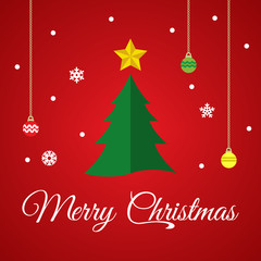 Fototapeta na wymiar Merry christmas greeting card