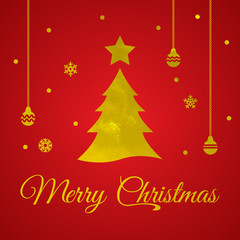 Obraz na płótnie Canvas Merry christmas greeting card gold texture