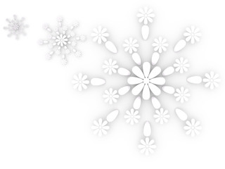 Snowflakes, 3D illustration