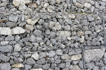 Focus on stacked gabions