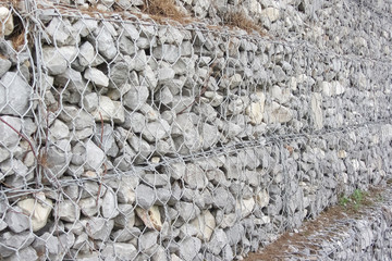Focus on stacked gabions