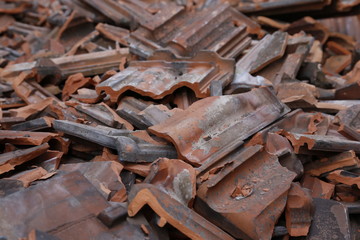 broken roofing tiles