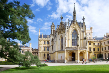Obraz premium baroque castle Lednice, Lednice-Valtice Cultural Landscape (UNESCO) Valtice - Lednice district, South Moravia, Czech republic, Europe
