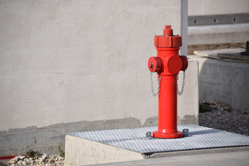 Fire hydrant long a construnction site