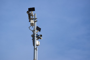 focus on video surveillance site