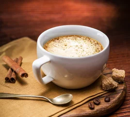 Fotobehang Cup of cappuccino. © volff