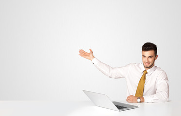 Business man with white background