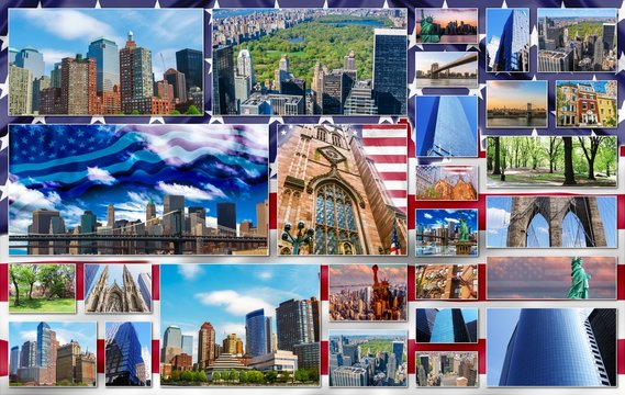 Manhattan pictures collage 