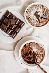 Traditional chocolate souffle