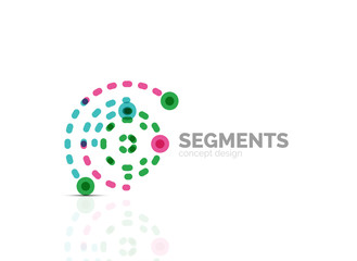 Vector outline minimal abstract geometric logo