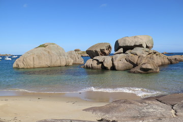Ploumanac’h -Zöllnerpfad, Rosa Granit Küste, Bretagne