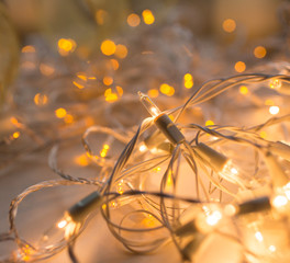 Gold garland lights