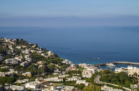 Autumn landscape of Capri Island