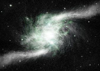 Stars, dust and gas nebula 