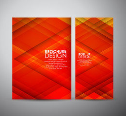 Brochure business design template or roll up. Vector Illustration 