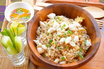 Crab Fried Rice - Fried rice thai style Asia Thailand