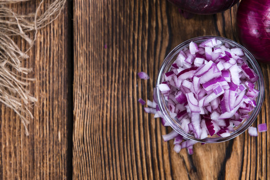 Bowl with (diced) Red Onions