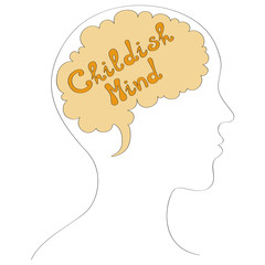 Childish mind vector background