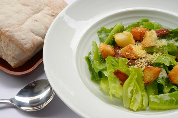 Traditional Caesar Salad with Bacon