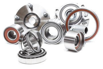 Group bearings and rollers (automobile components) for the engine and chassis suspension