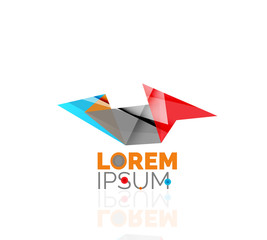 Logo, abstract geometric business icon