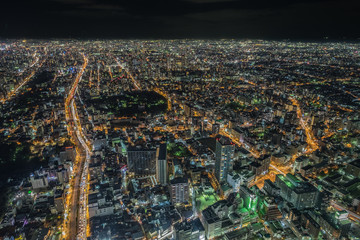 あべのハルカスからの大阪夜景