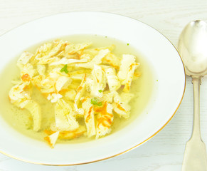 Healthy and Diet Food: Soup Egg Omelette.