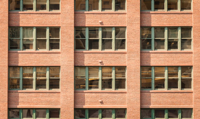 Windows of an old Brick building