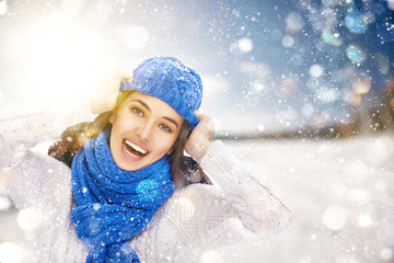 woman on a winter walk