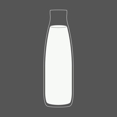 Milk bottle illustration. 
