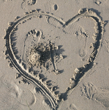 Heart in the sand