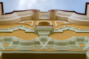 
Colonial architecture of a building in Trinidad of Cuba .