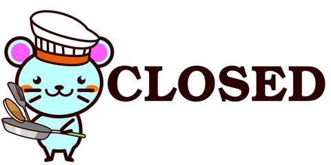 OPEN,CLOSEDを知らせる動物シリーズ