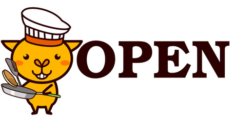 OPEN,CLOSEDを知らせる動物シリーズ