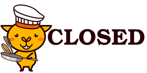 OPEN,CLOSEDを知らせる動物シリーズ